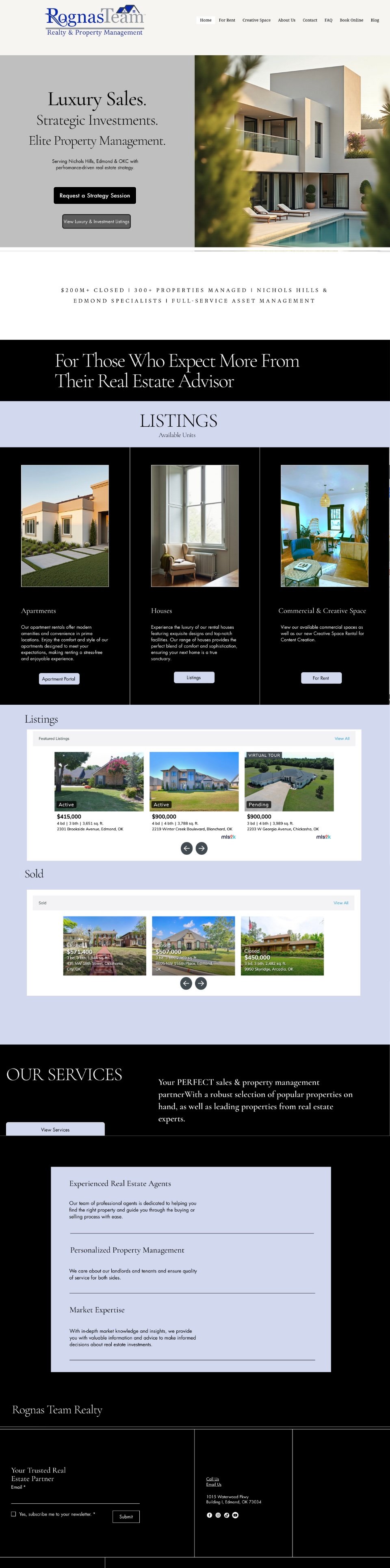 Rognas Team Realty website from Bianca’s Be Art Studios portfolio